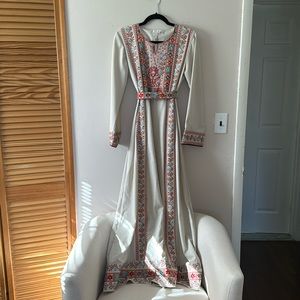 Jordanian Embroidered Thobe Dress Size S